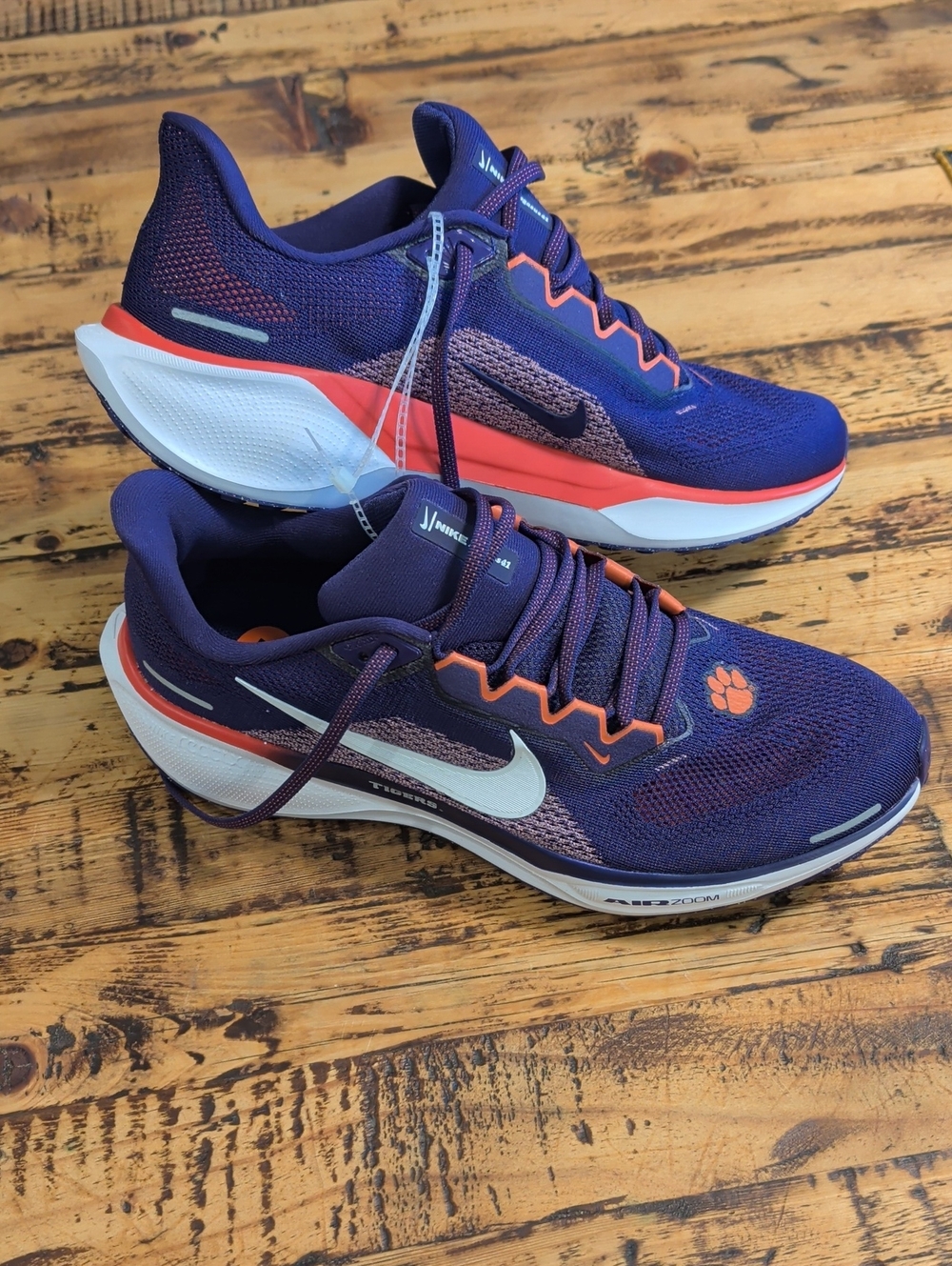 Nike Air Zoom Pegasus 41, Men’s 11  Running Shoes - Purple/Orange Clemson tigers